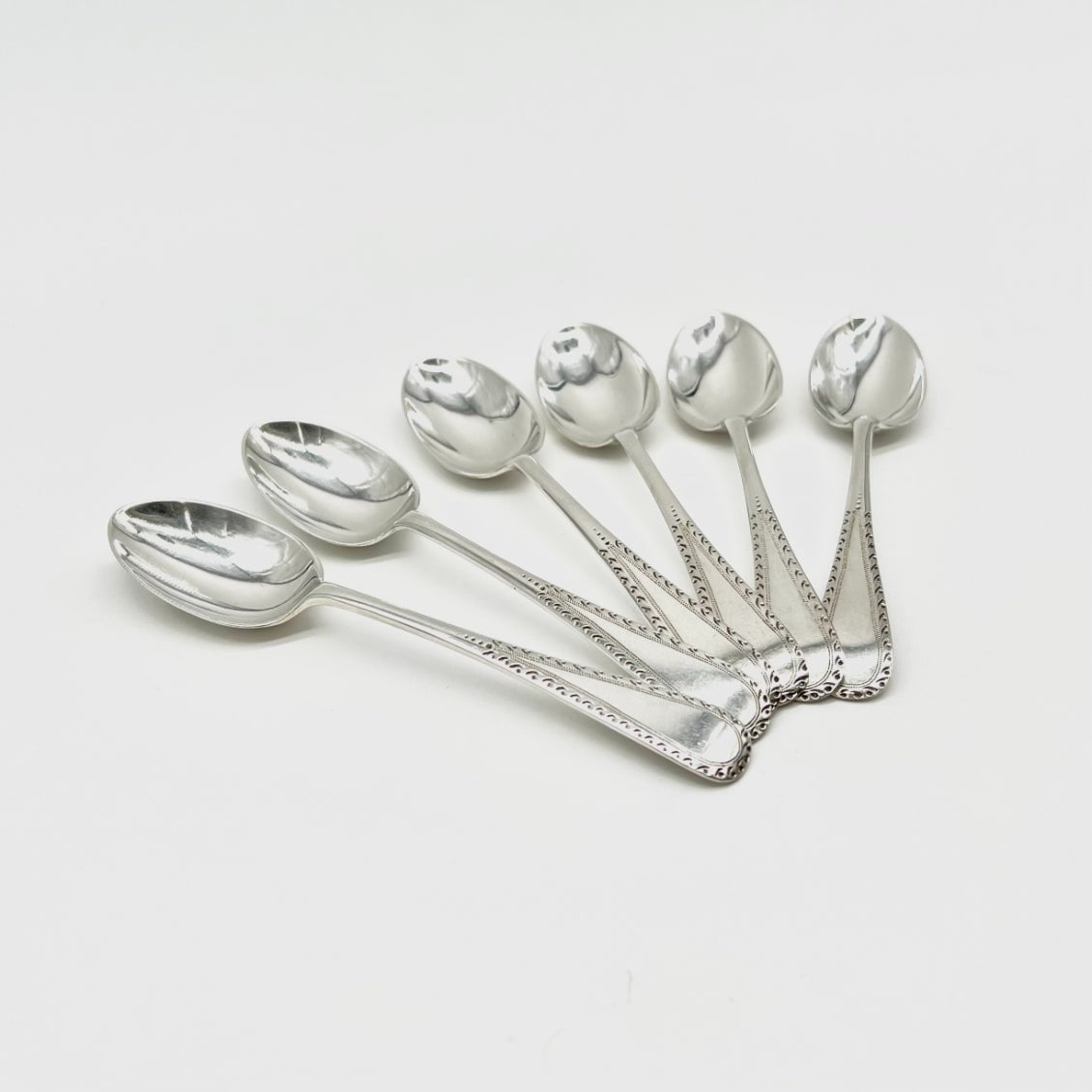 Nil Meglior Engraved Silver Tea Spoons