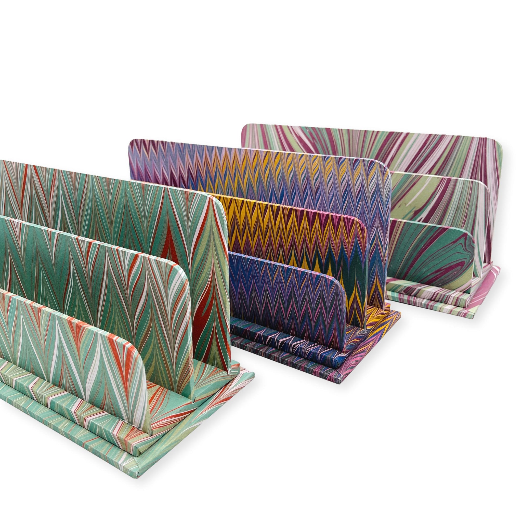 Julia B. Florentine Paper Stand - Zigzag Aubergine