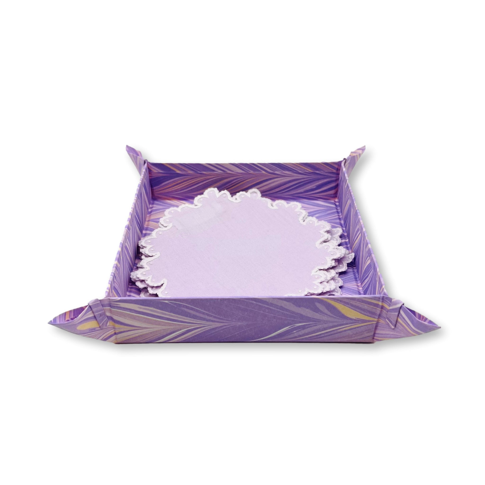 Julia B. Florentine Tray & Calais Coasters Set - Lilac