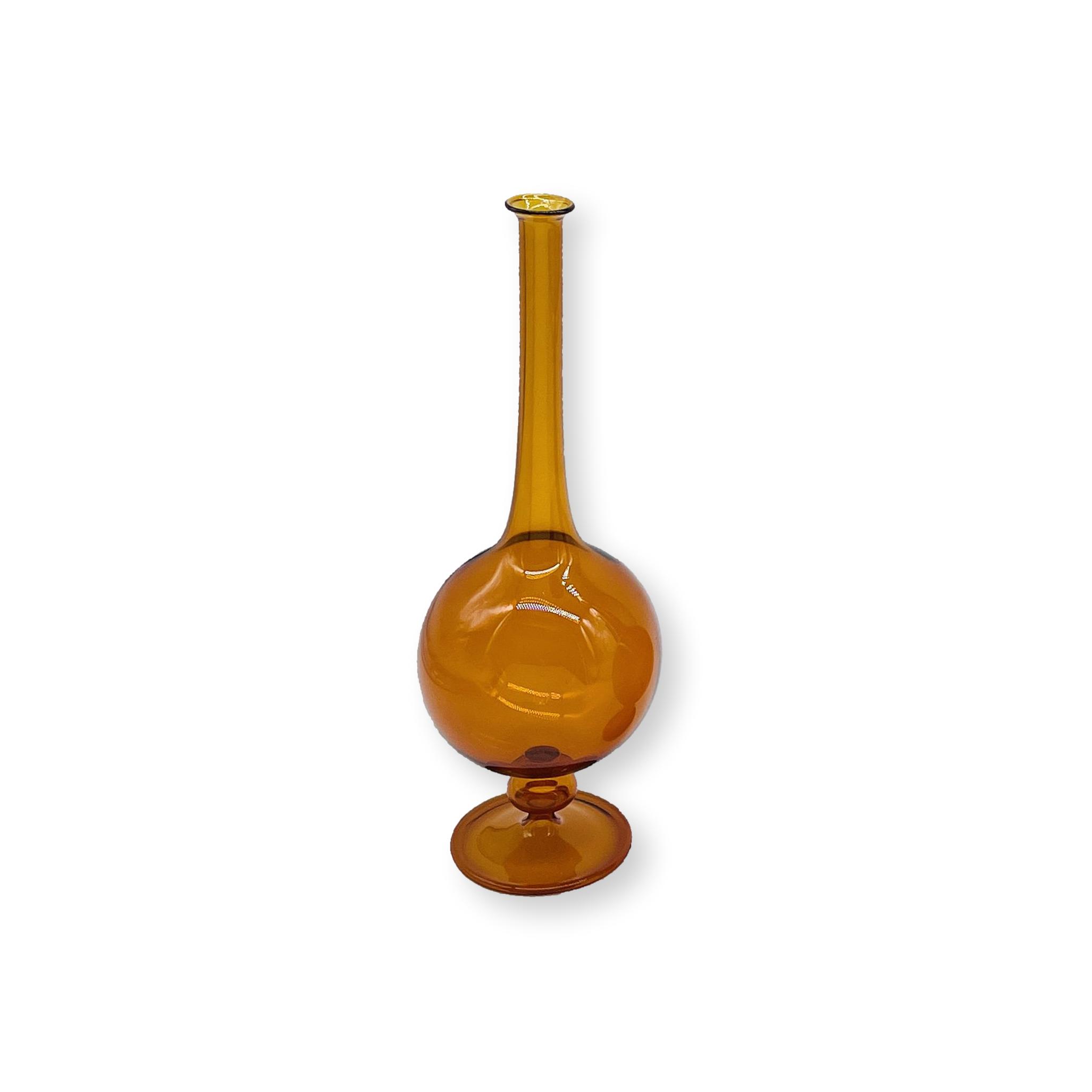 Gio Crystal Vase - Amber