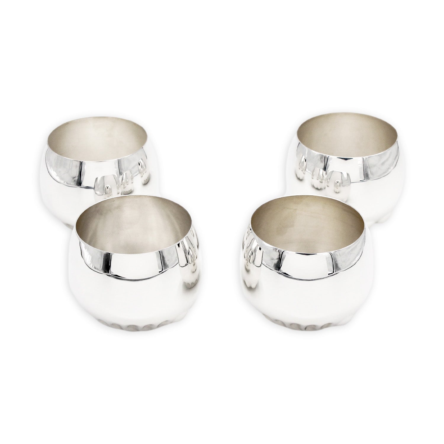 Julia B. Glossy Silver Plated Wine Cups