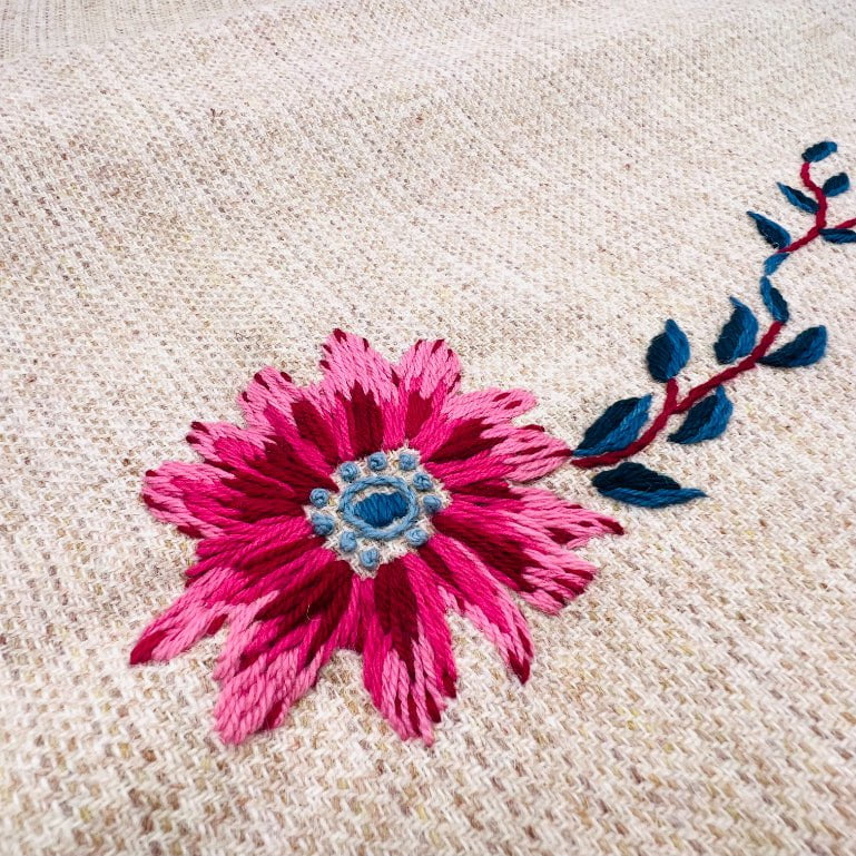 Julia B. Hand Embroidered Throw
