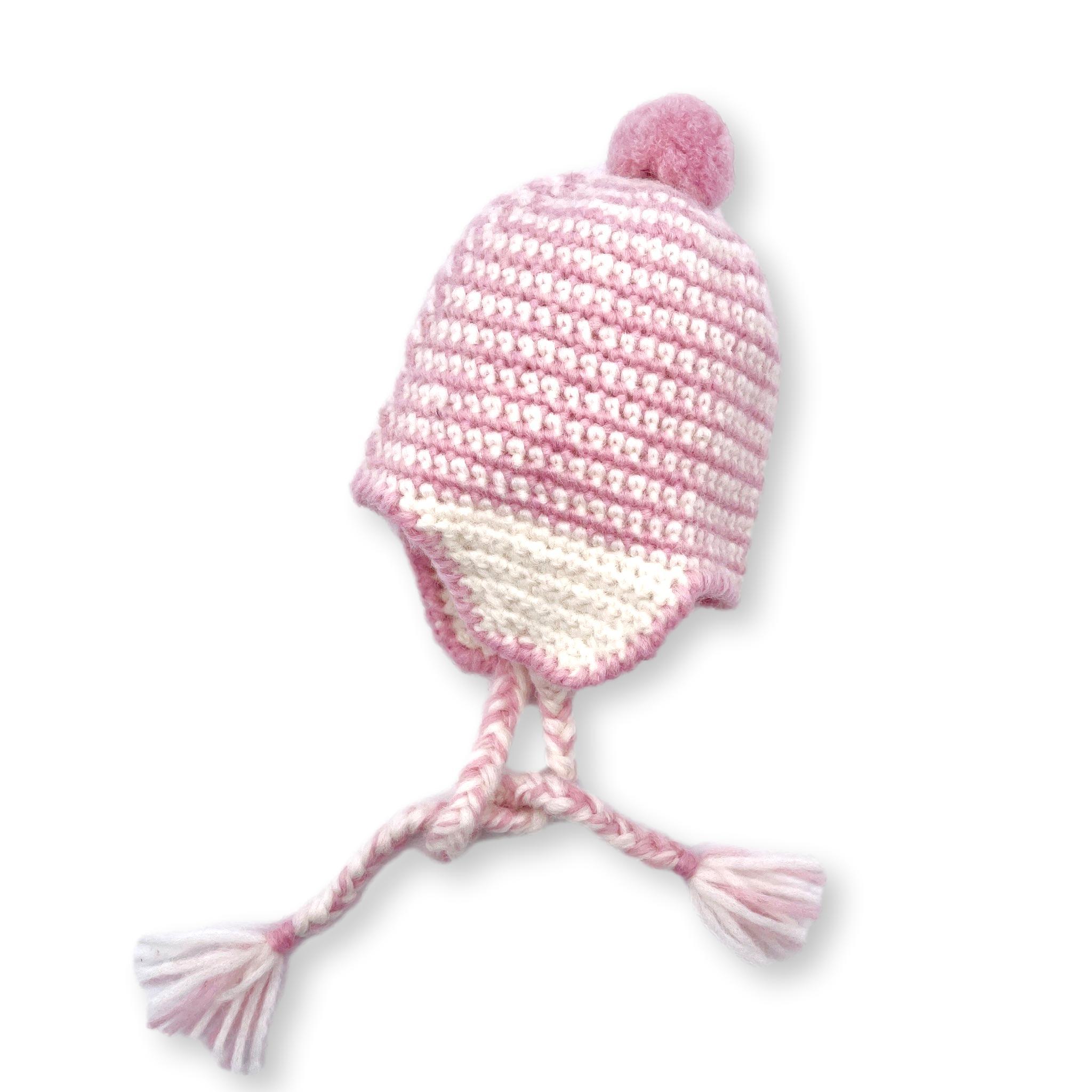 Hand Knitted Hat - Light Pink-Julia B. Casa
