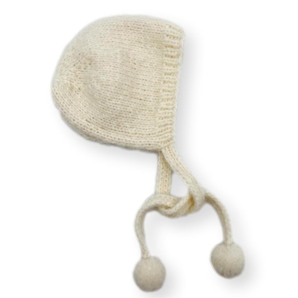 Hand Knitted Hat - Natural-Julia B. Casa
