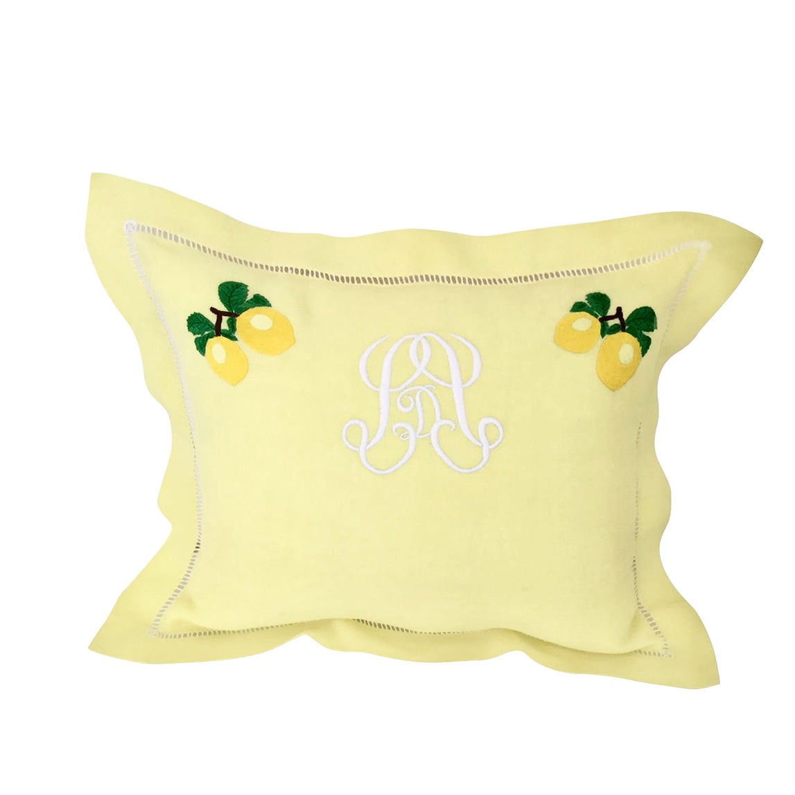 La Maison Brodee Lemon Drop Pillow