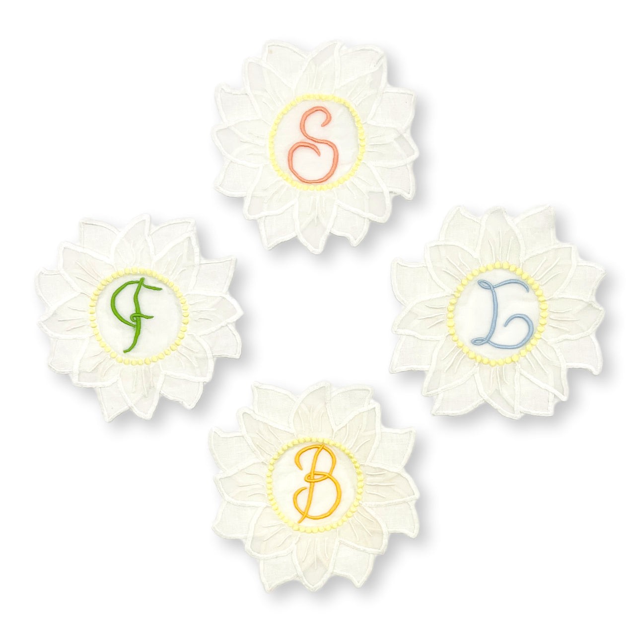 Margherita Initials Coasters