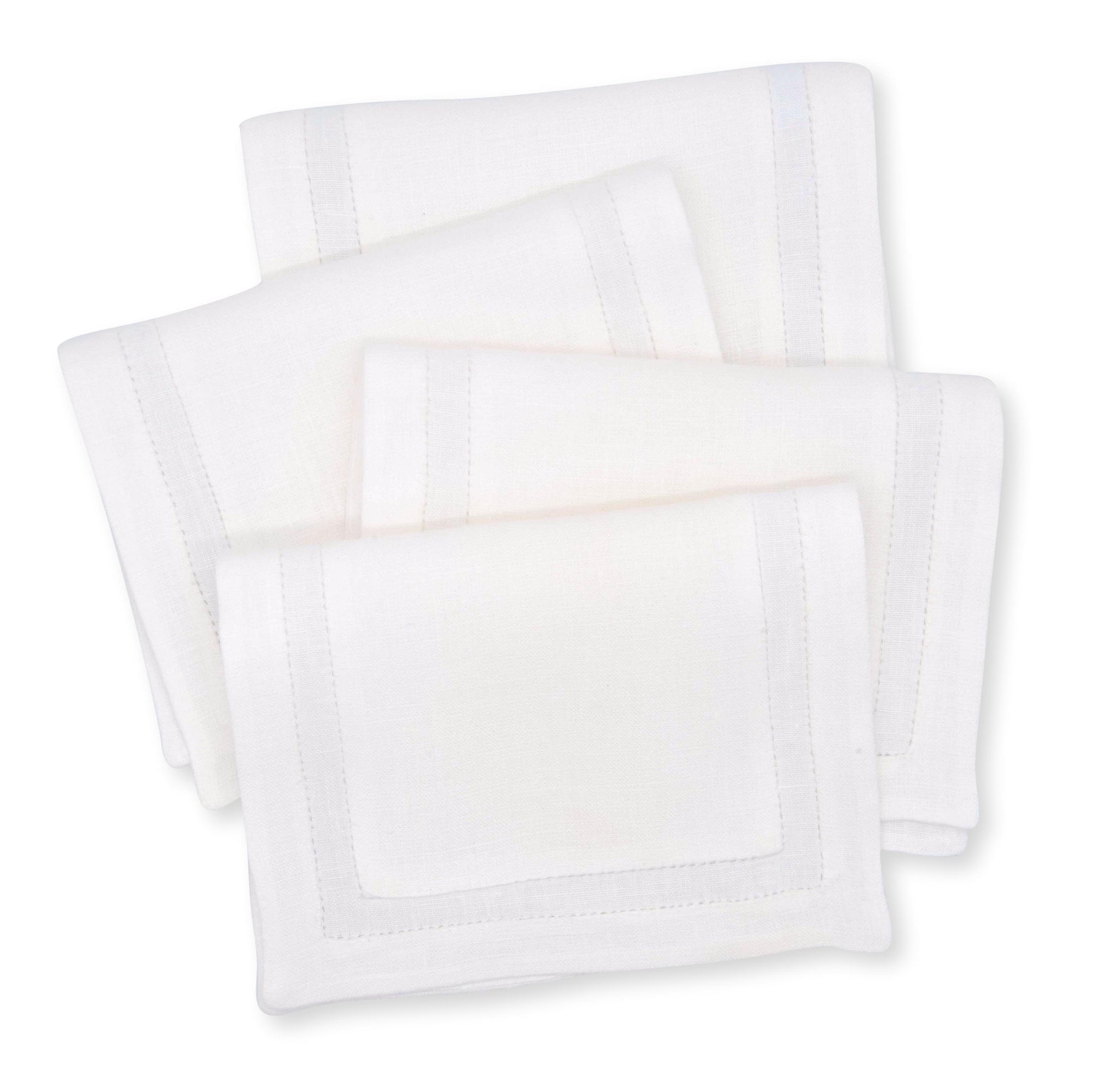 Milano Cocktail Napkins - Ivory-Julia B. Casa