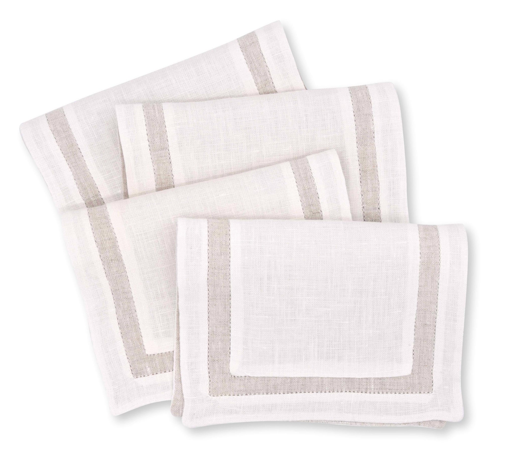 Milano Cocktail Napkins - Oatmeal-Julia B. Casa