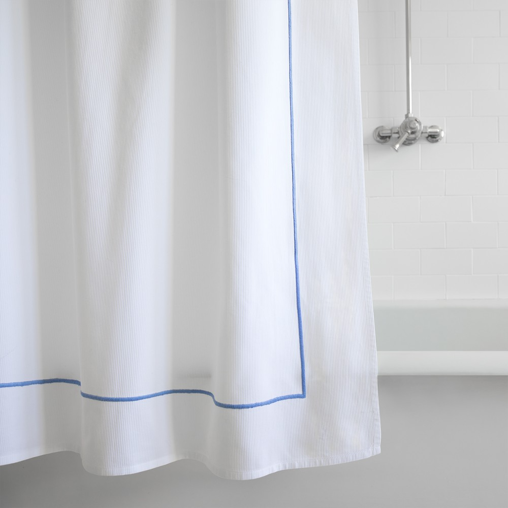 One Line Shower Curtains-Julia B. Casa