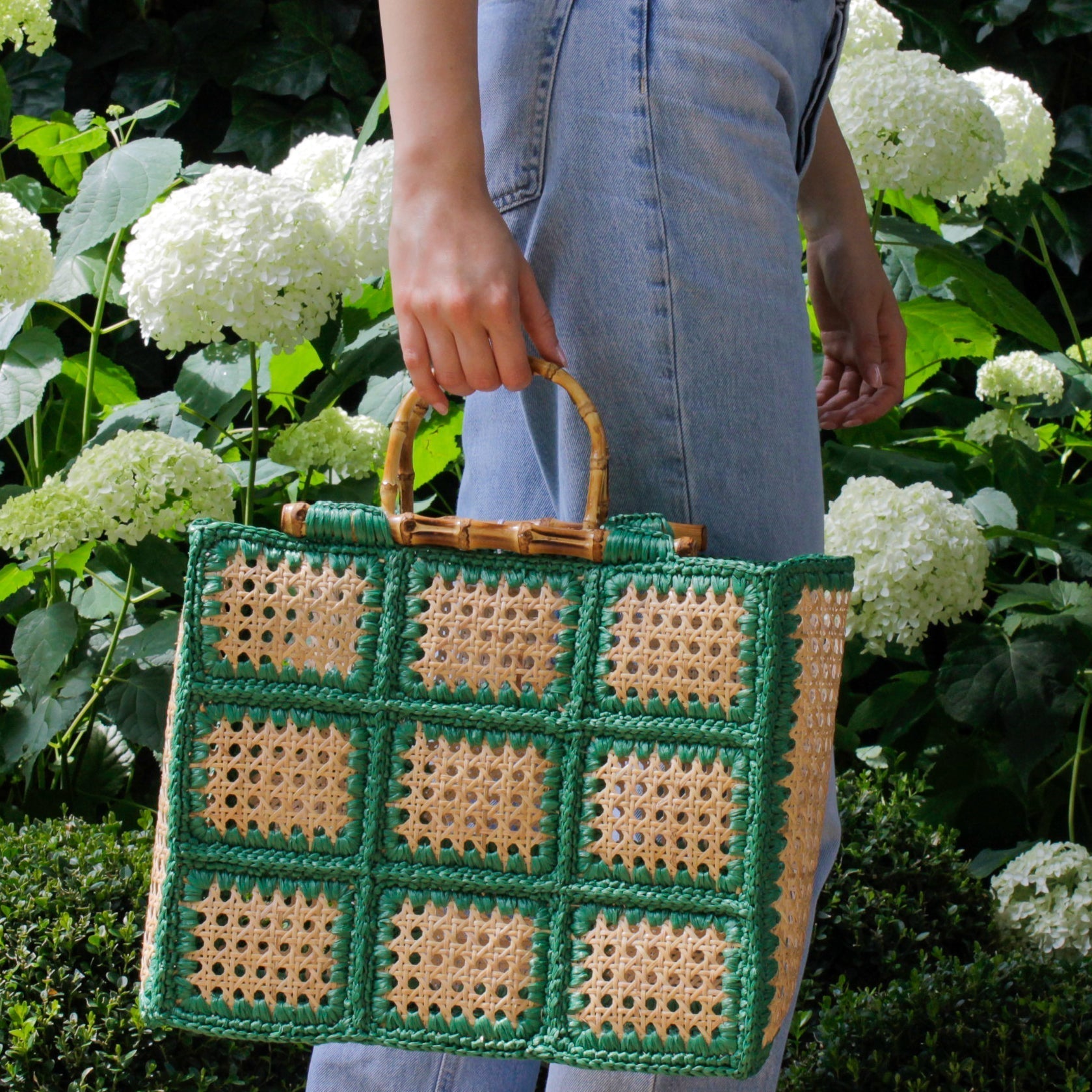 Paglia Crochet Bag - Green-Julia B. Casa