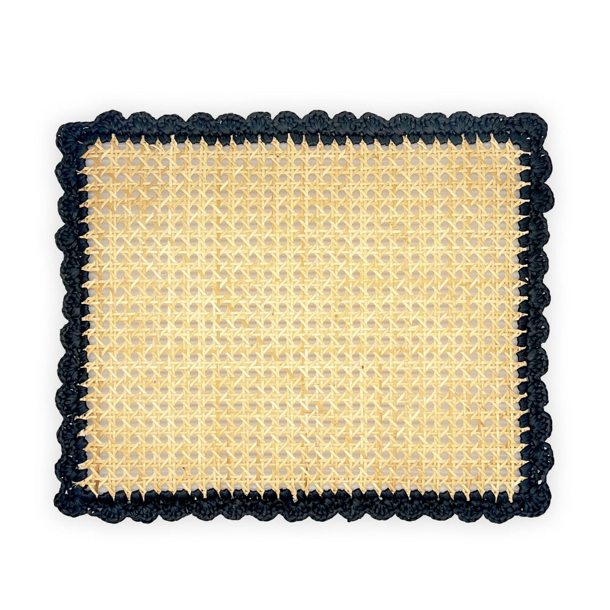 Paglia di Vienna Rectangular Placemat - Black