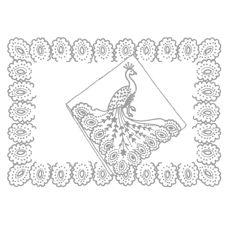 Peacock Place Setting - set of 4-Julia B. Casa