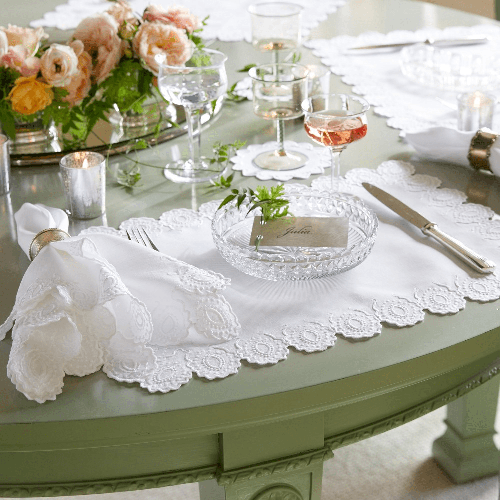 Peacock Place Setting - White-Julia B. Casa