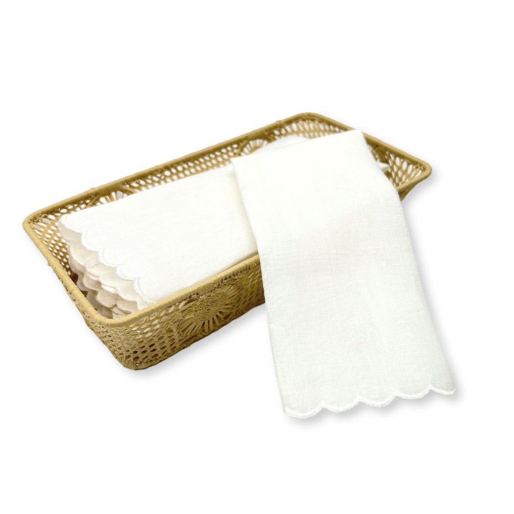 Pierre Mini Guest Towel - White-Julia B. Casa