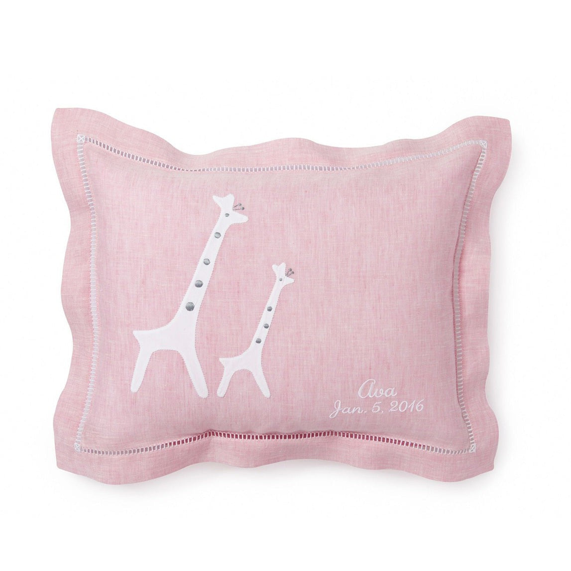 Pink Giraffe Pillow-Julia B. Casa