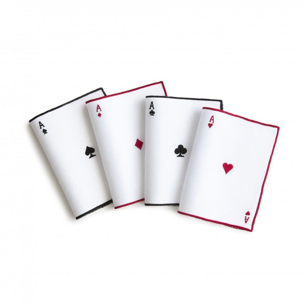 La Maison Brodee Playing Cards Cocktail Napkins