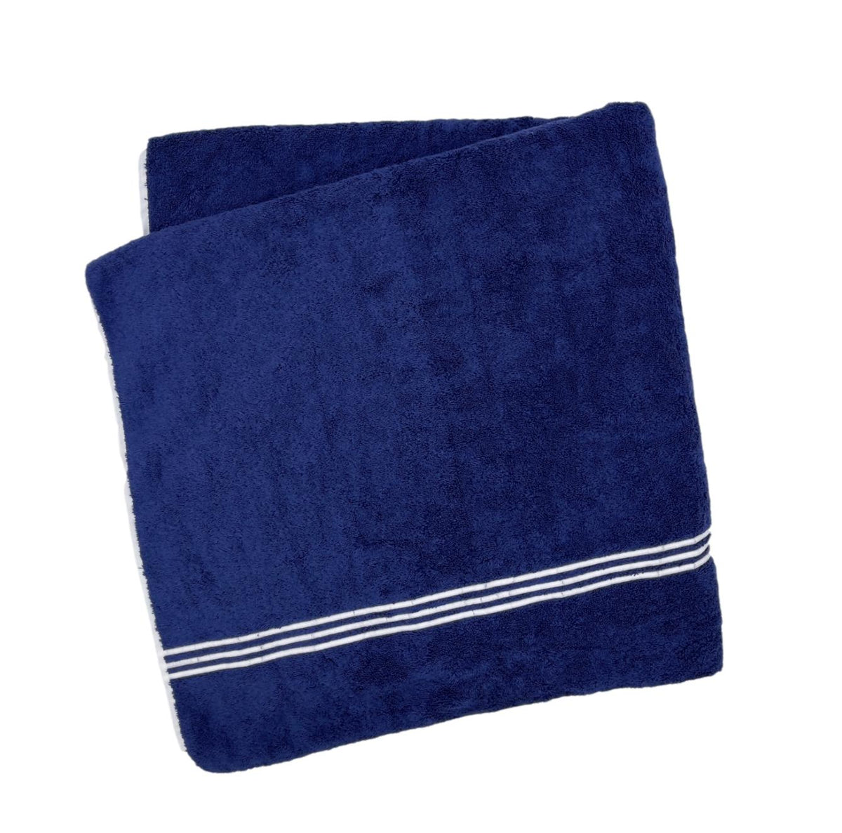 Portofino Pool Towel - Navy-Julia B. Casa