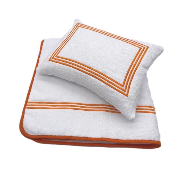 Portofino Pool Towel - Orange-Julia B. Casa