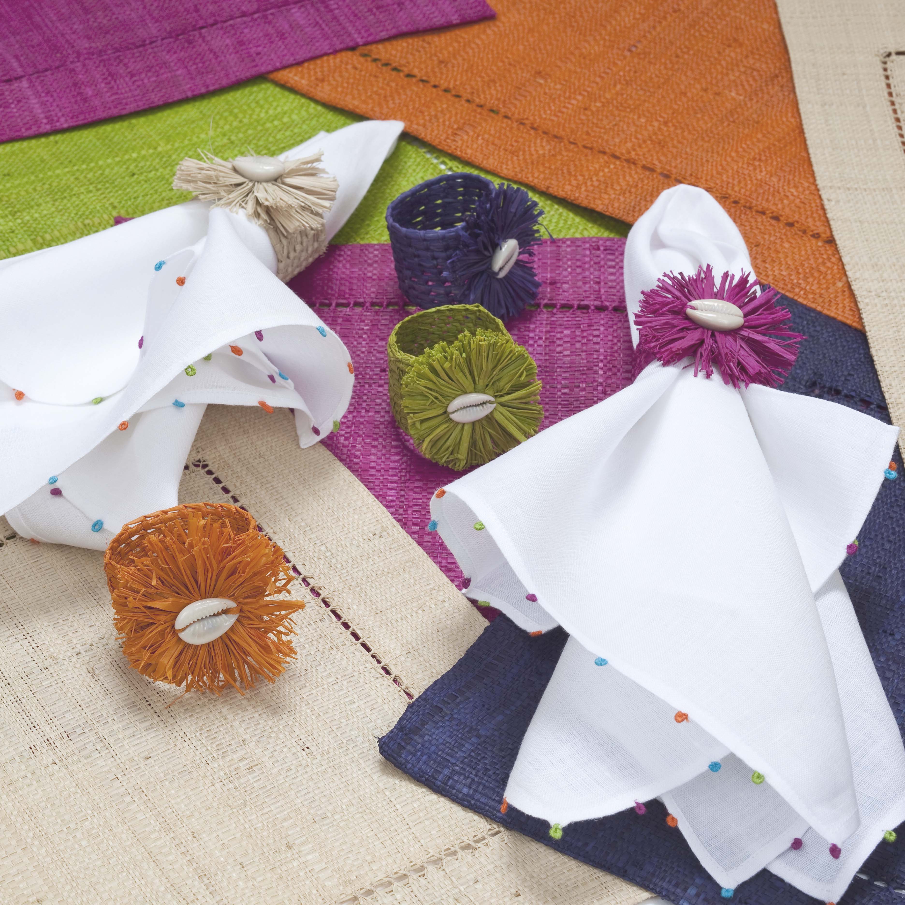Julia B. Raffia Napkin Rings - Thumbnail 2
