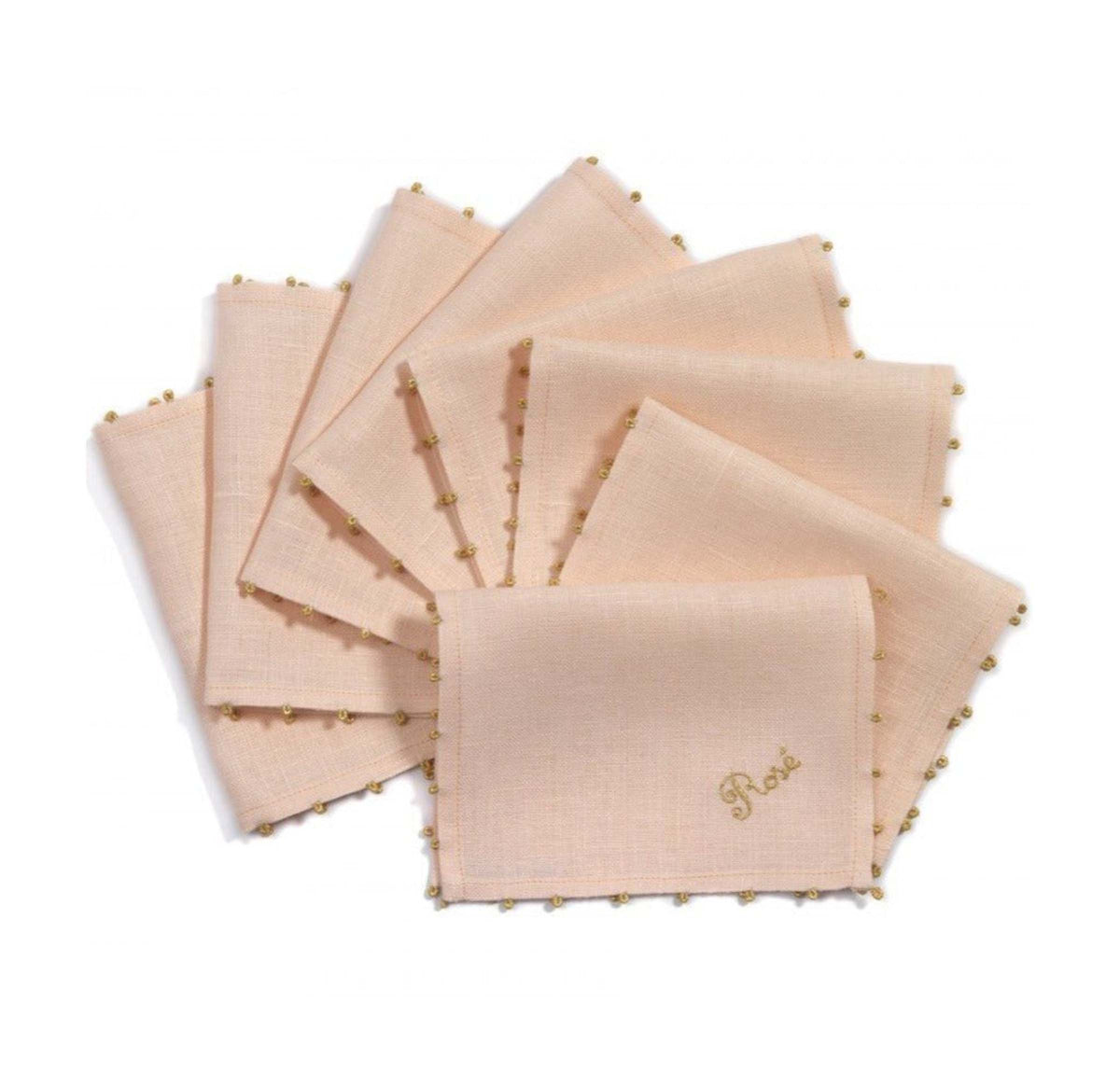 Rose Cocktail Napkins-Julia B. Casa