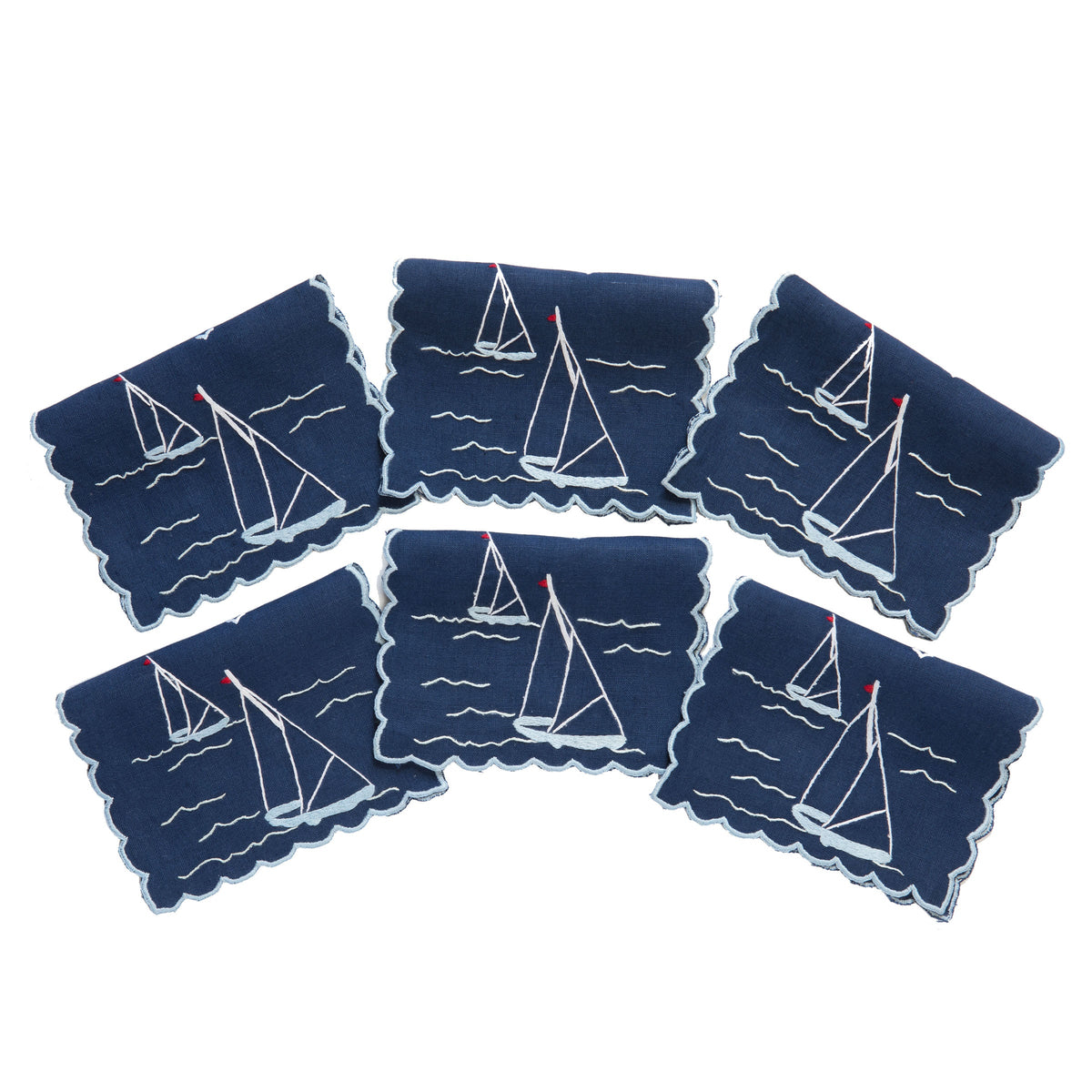 Sailboats Cocktail Napkins-Julia B. Casa