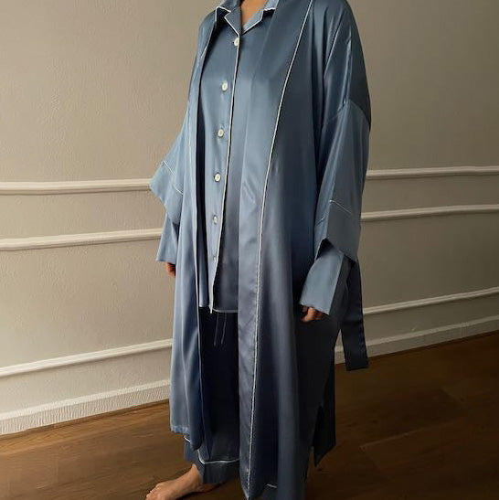 Silk Kimono - French Blue