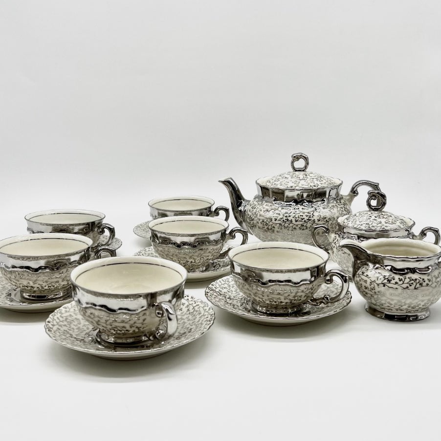 Julia B. Silver Luster Tea Set