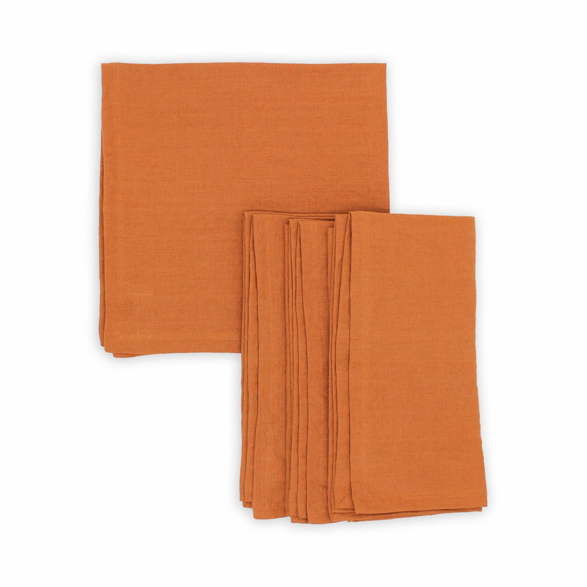 Stone Washed Dinner Napkins - Caramel-Julia B. Casa