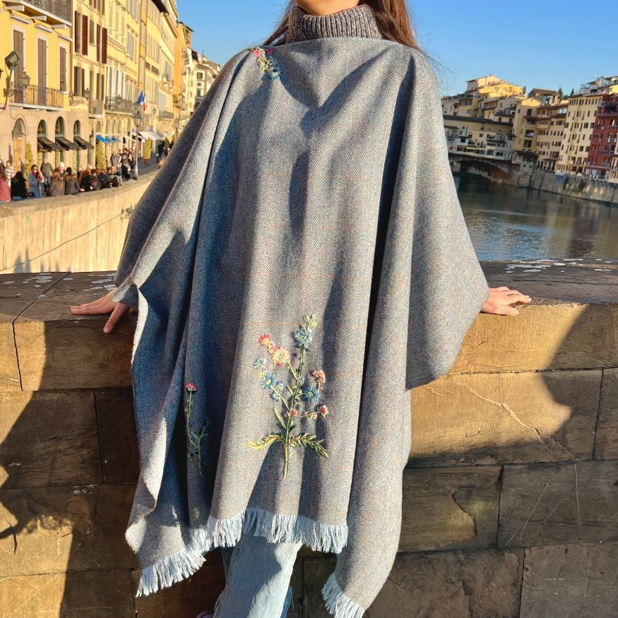 The Fiori di Campo Poncho-Blanket-Julia B. Casa